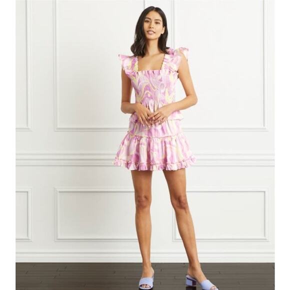 Hill House The Paz Skirt Linen Candy Kaleidoscope Size Large NWT - Picture 8 of 8